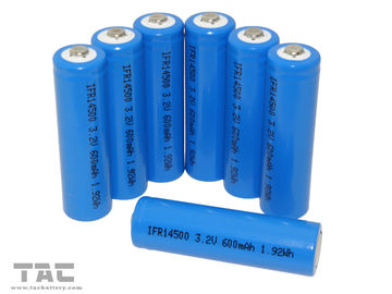 Batteria della batteria solare IFR14500 aa 3.2V 600mAh LiFePO4 per luce solare